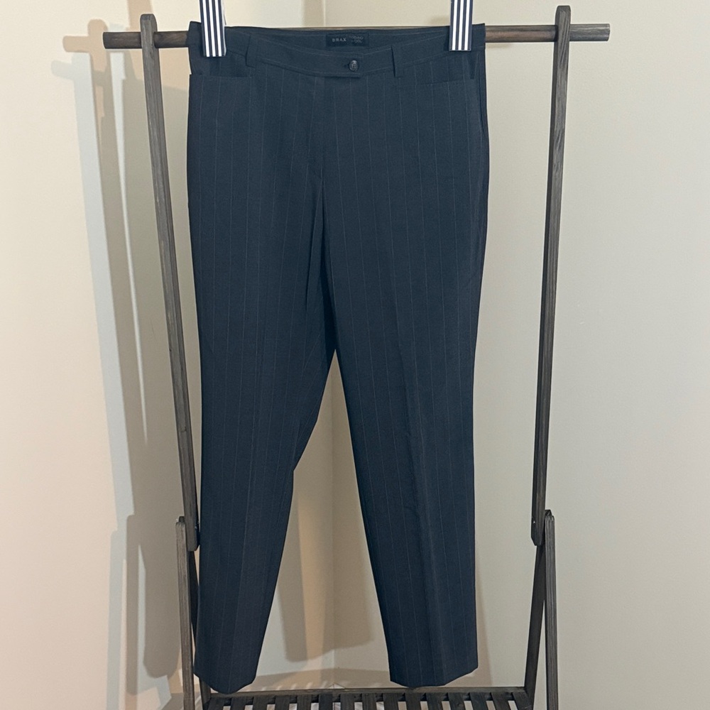 Brax | Black Pinstripe Trousers Techno Wool